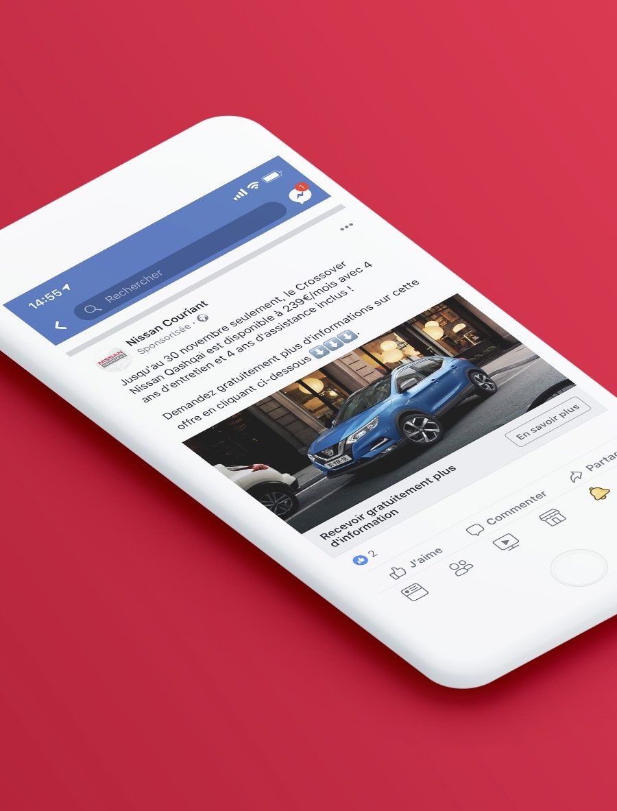 Captation de leads sur Facebook pour Nissan Couriant