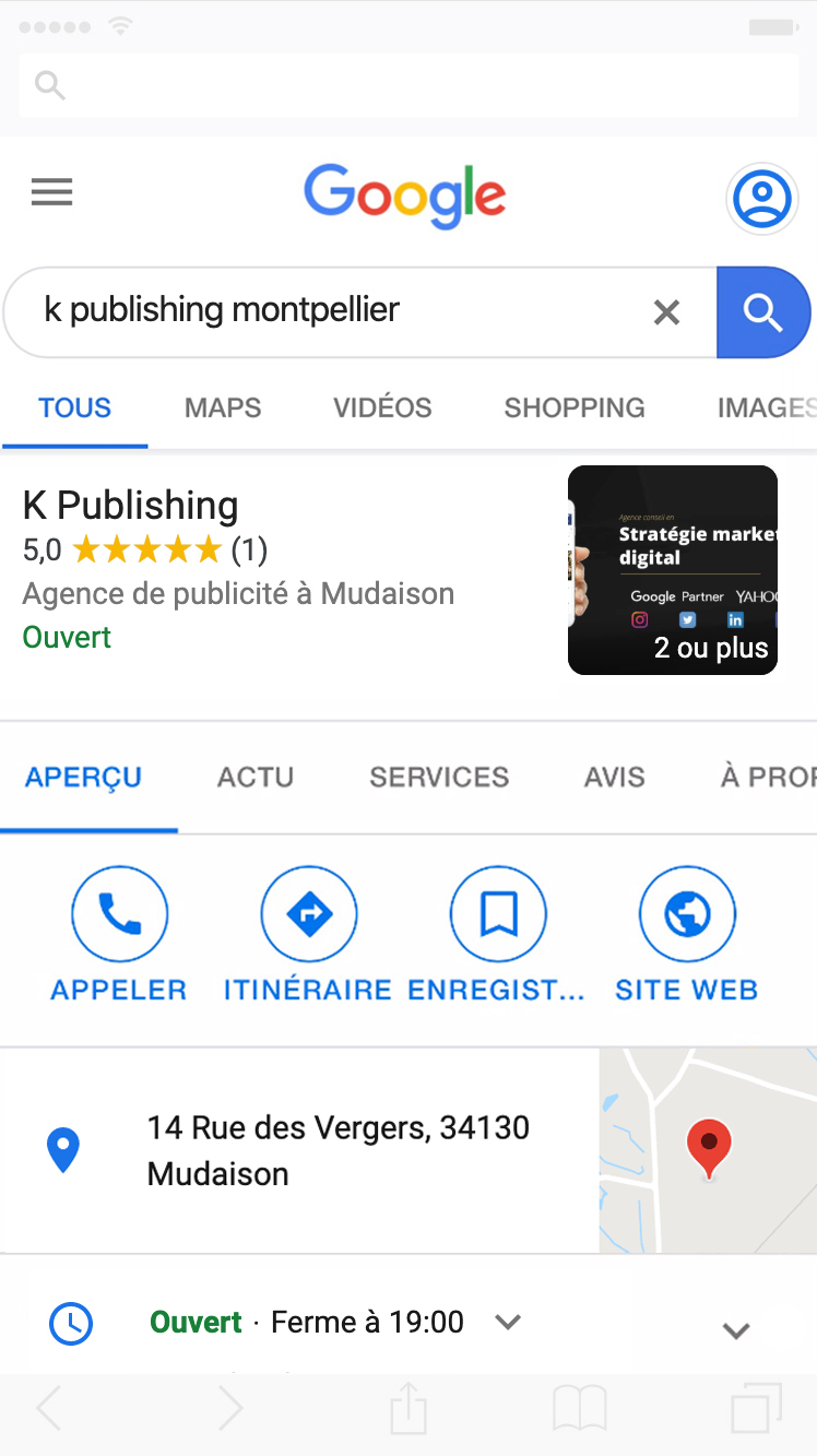 Fiche Google my Business